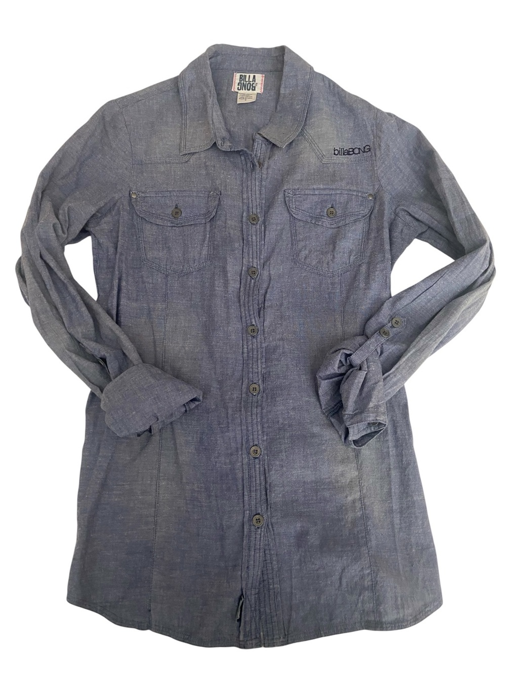 BILLABONG WASHED CHAMBRAY SHIRT SIZE MEDIUM